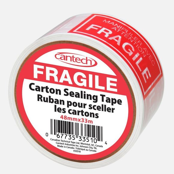 Fragile Handle with Care Carton Sealing Tape/Lot of 5 rolls - Picture 2 of 2